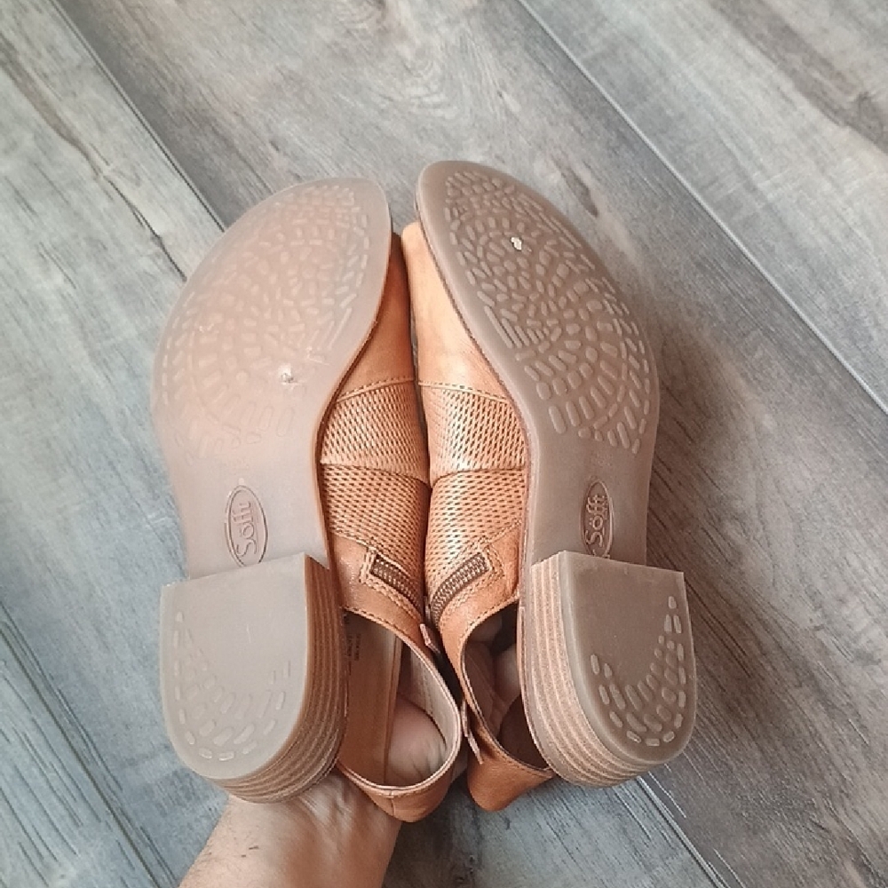 Sofft Tan Peep-Toe Sandals - Picture 7 of 10